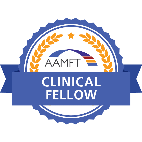 AAMFT Clinical Fellow badge, American Association for Marriage and Family Therapy